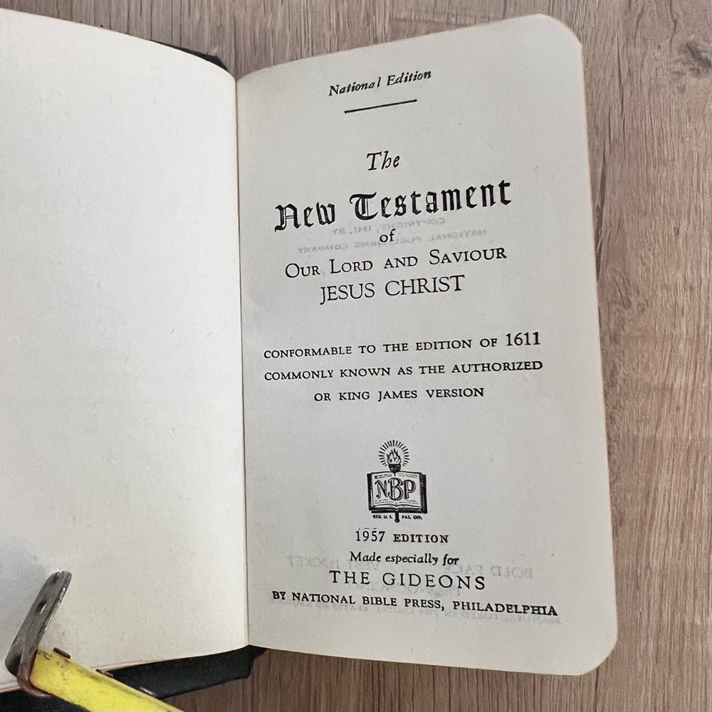1957 NEW TESTAMENT & PSALMS PROVERBS Pocket Bible by National Gideon's KJV - Picture 5 of 7